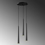 Opviq Lámpara Araña Negra Moderna Industrial 6072, Diámetro 33 cm, Altura 135 cm